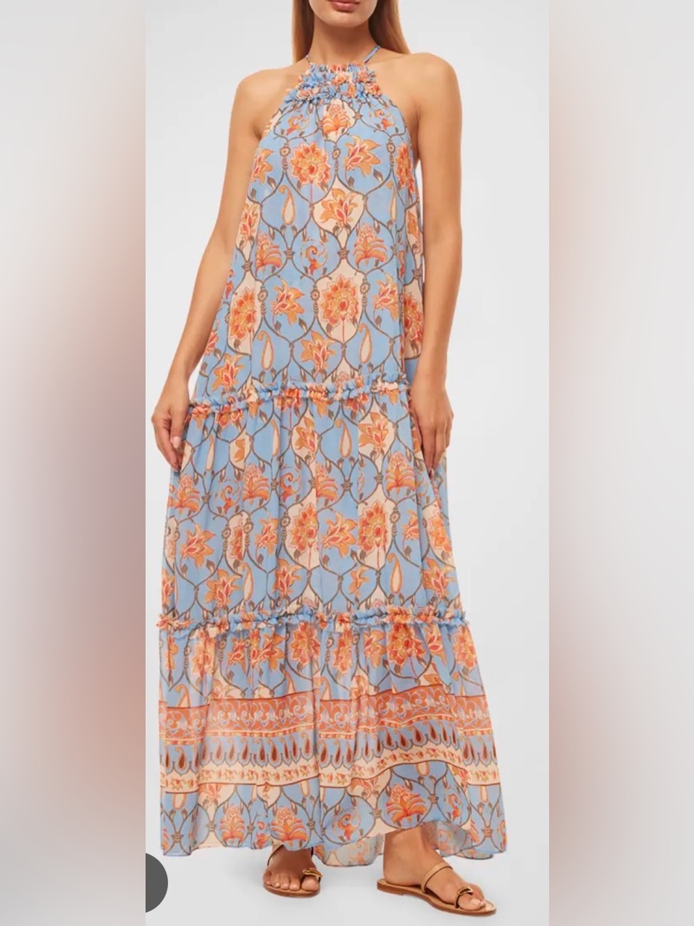 MISA Los Angeles Lala Halter Maxi Dress